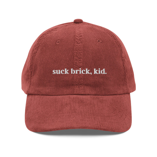 Home Alone Suck Brick, Kid Vintage corduroy cap