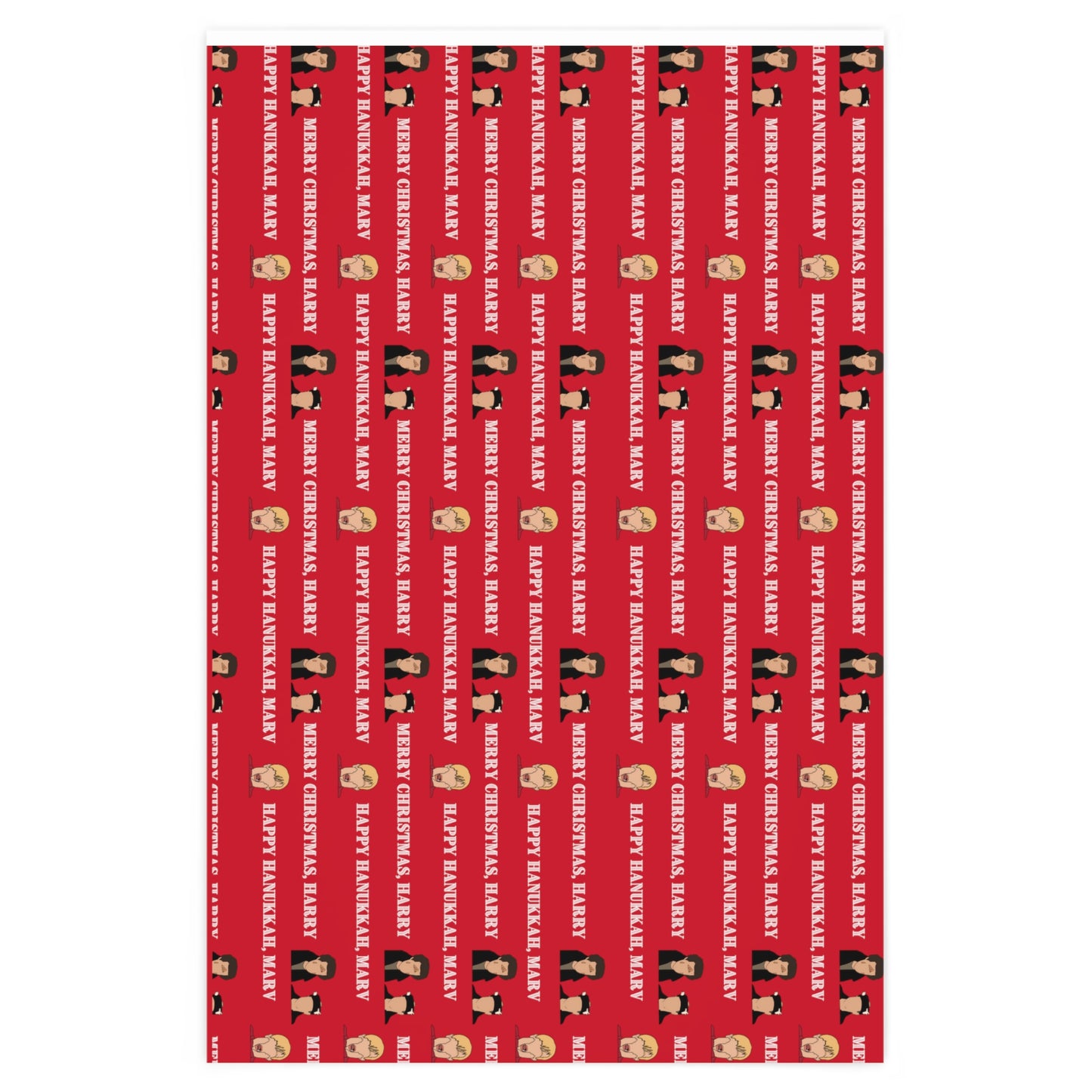 Home Alone Wet Bandits "Merry Christmas, Happy Hanukkah" Wrapping Paper