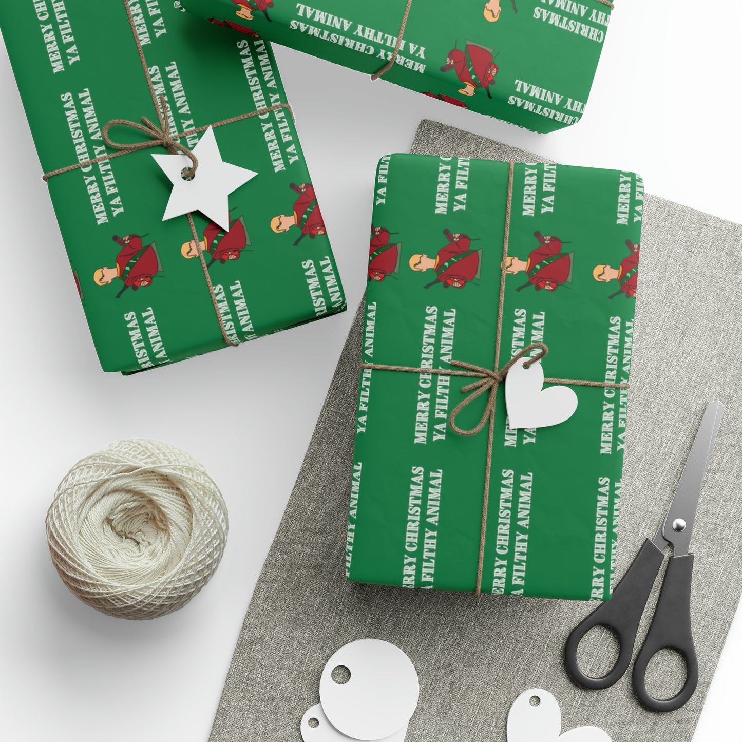 Home Alone Kevin McCallister "Merry Christmas ya filthy animal" Micro Print Wrapping Papers