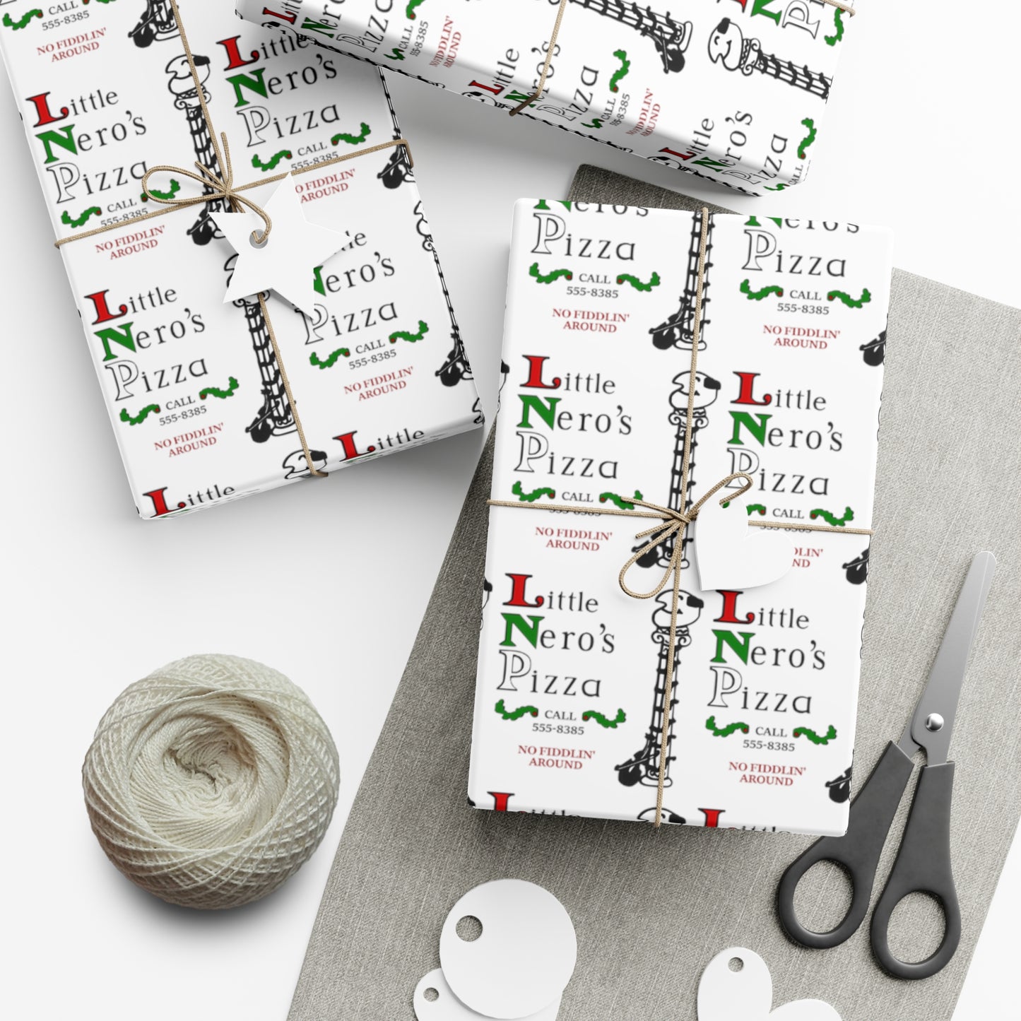 Home Alone Little Neros Pizza Gift Wrap Papers