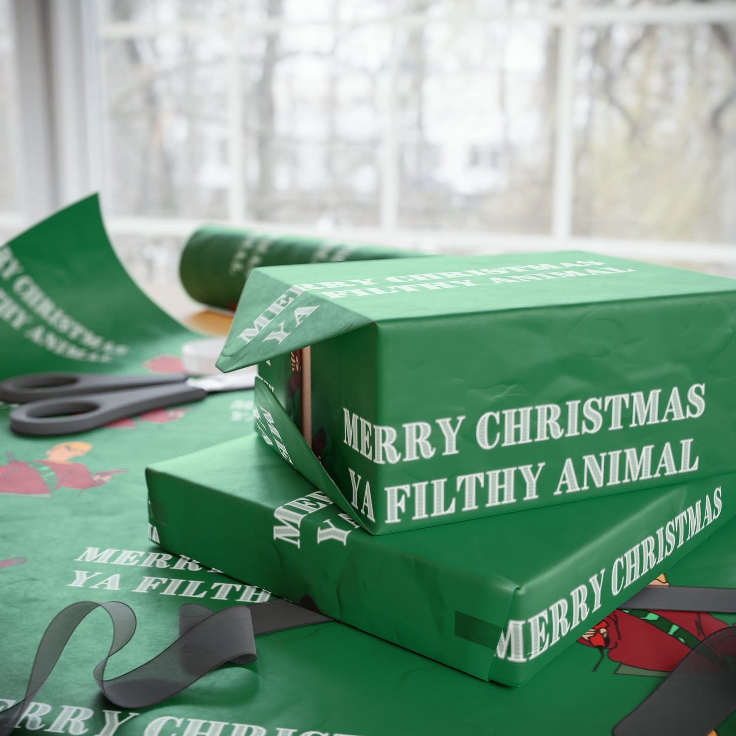 Home Alone Kevin McCallister "Merry Christmas ya filthy animal" Medium Print Wrapping Papers