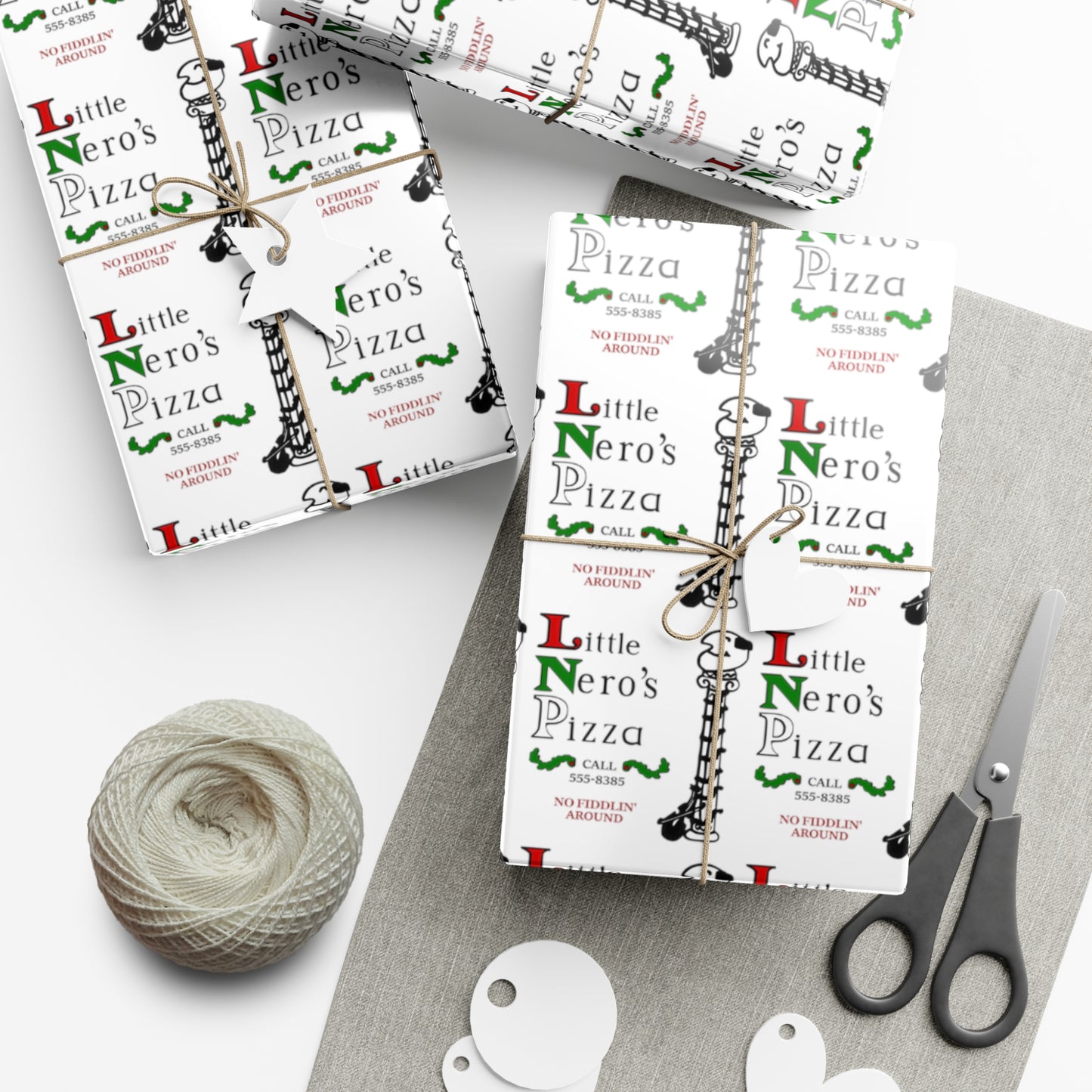 Home Alone Little Neros Pizza Gift Wrap Papers