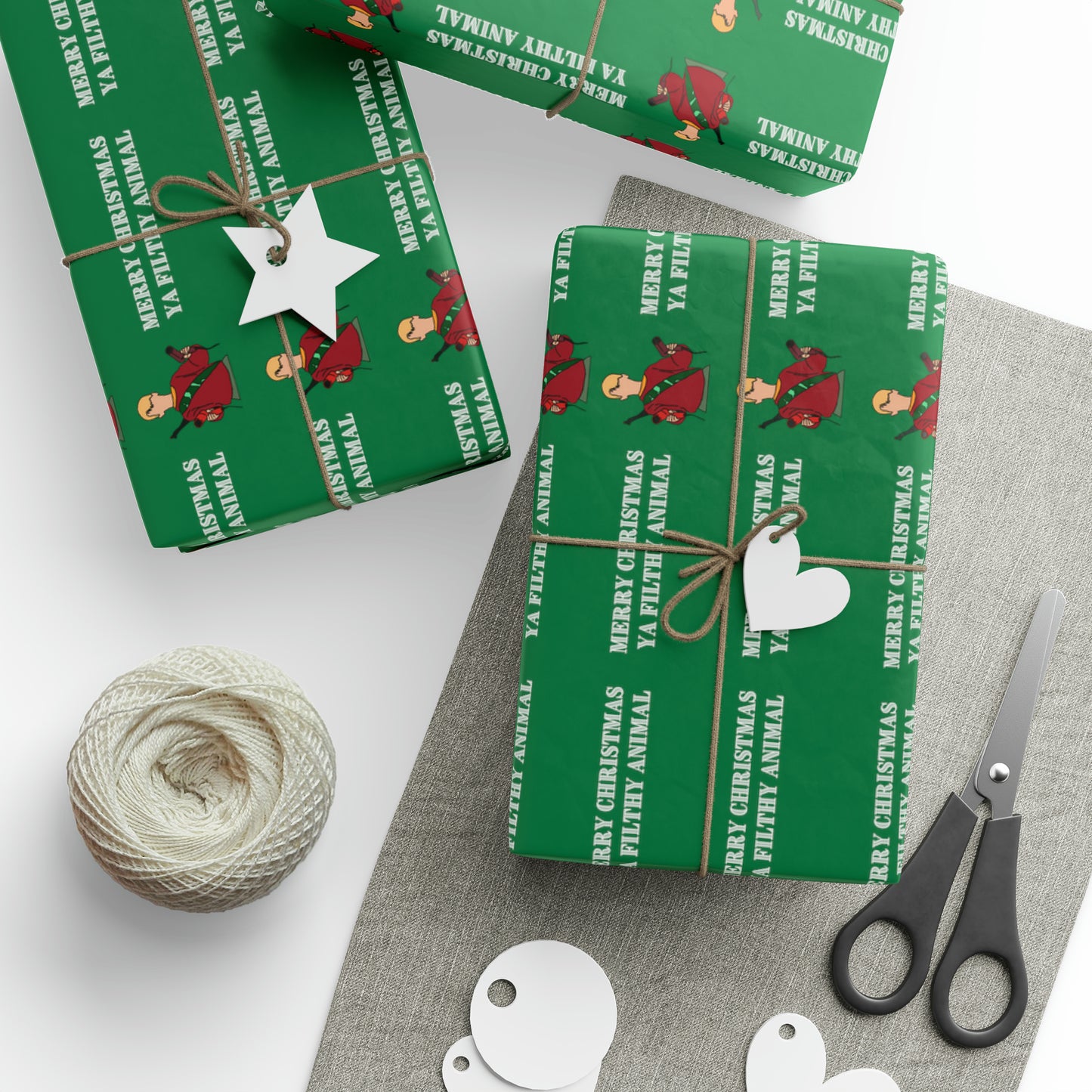 Home Alone Kevin McCallister "Merry Christmas ya filthy animal" Micro Print Wrapping Papers