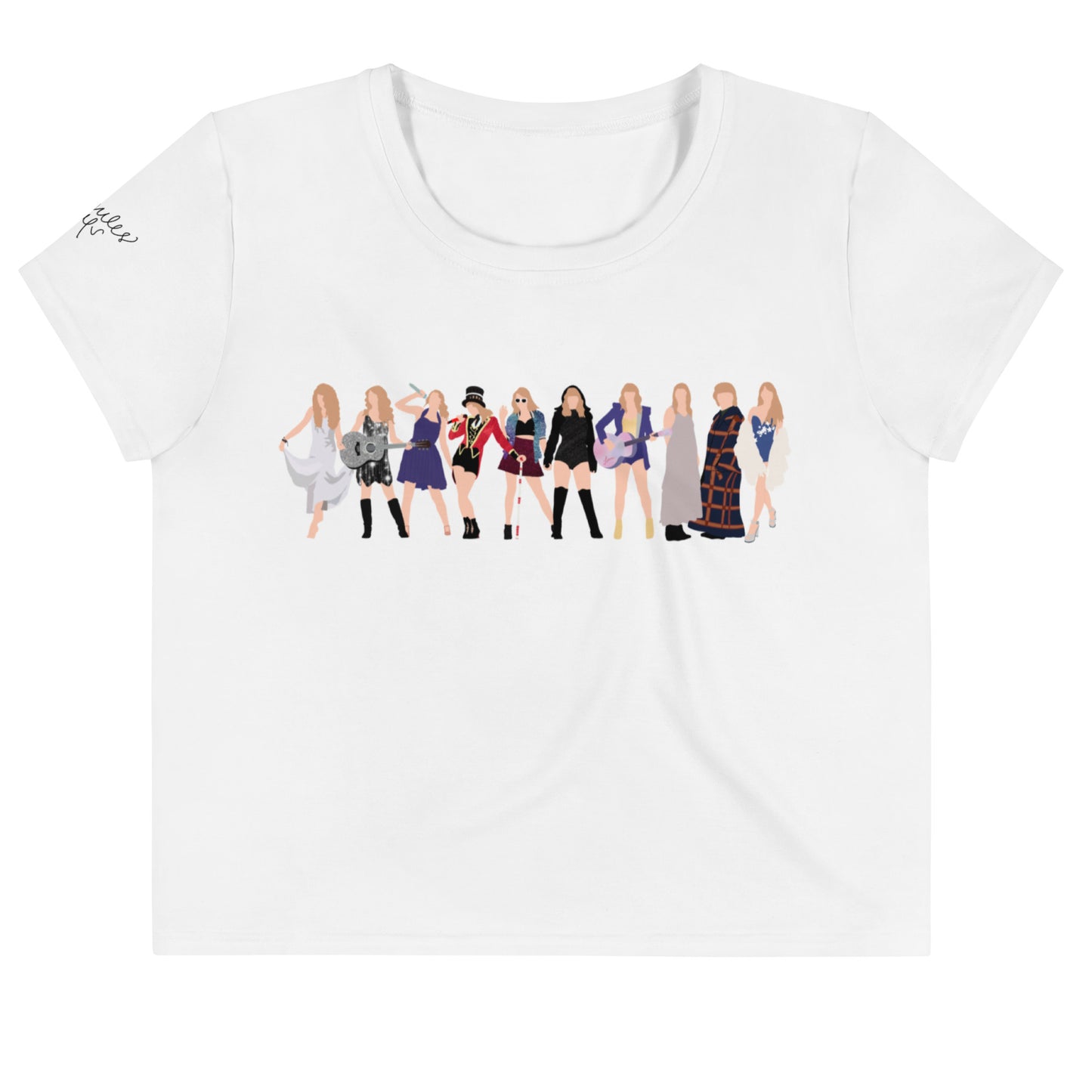 "The Meredith" Taylor Swift Era's Tour All-Over Print Crop Tee