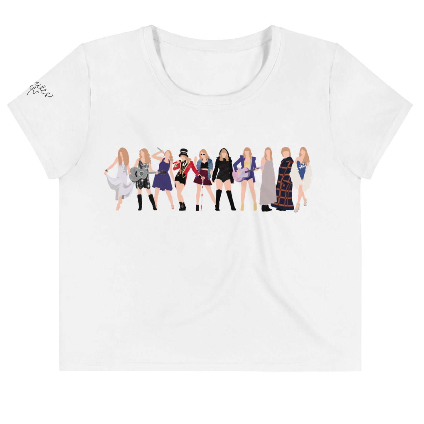 "The Juls" Taylor Swift Era's Tour All-Over Print Crop Tee