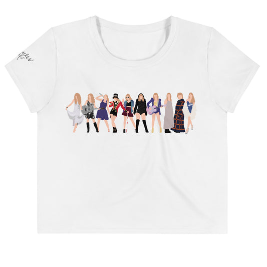 "The Juls" Taylor Swift Era's Tour All-Over Print Crop Tee