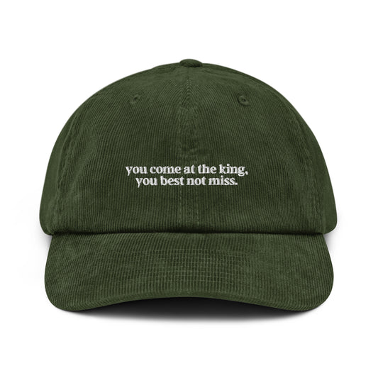 The Wire "you come at the king" Corduroy hat