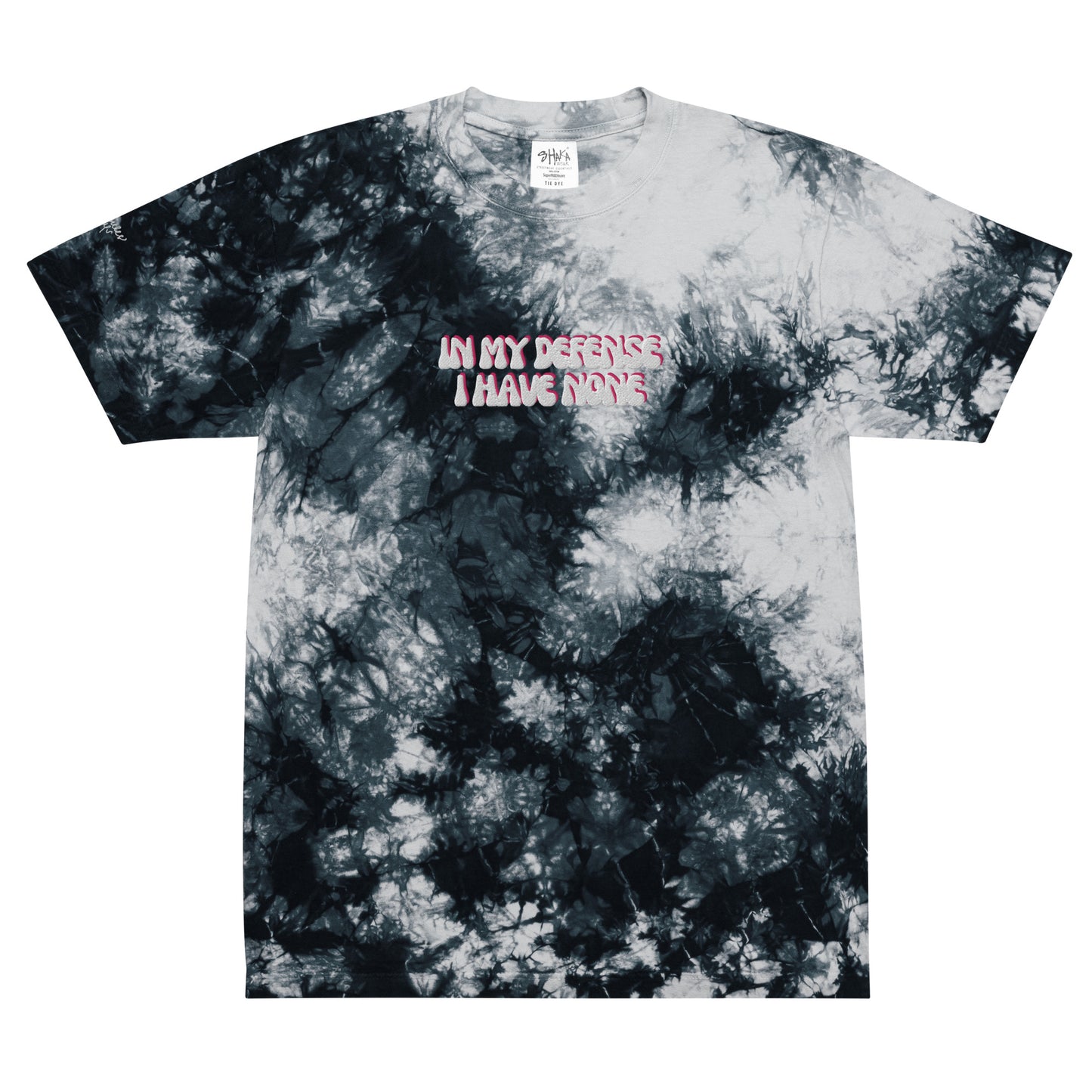 Taylor Swift Eras Tour Oversized tie-dye t-shirt "In my defense I have none"