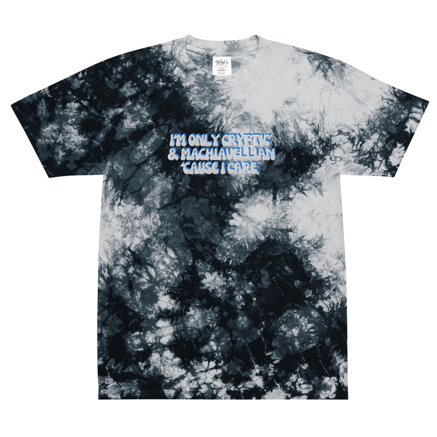 Taylor Swift Eras Tour "I'm only cryptic and Machiavellian 'cause I care" Oversized tie-dye t-shirt