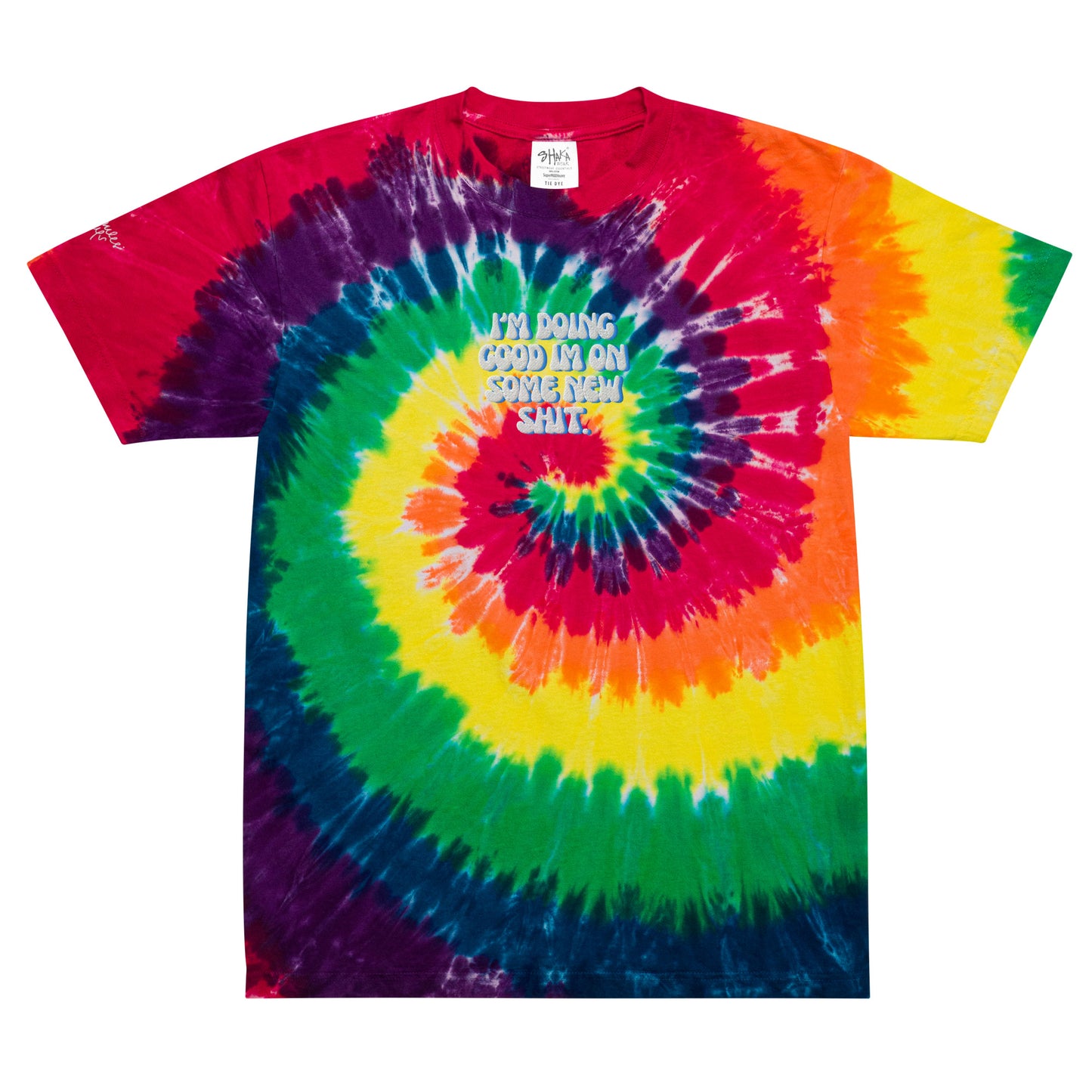 Taylor Swift Eras Tour Oversized tie-dye t-shirt "I'm doing good I'm on some new shit"