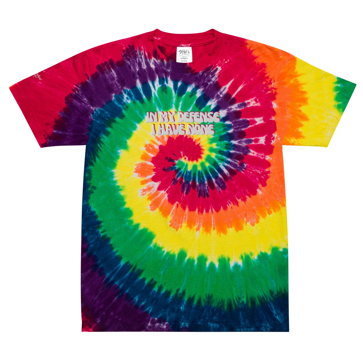 Taylor Swift Eras Tour Oversized tie-dye t-shirt "In my defense I have none"