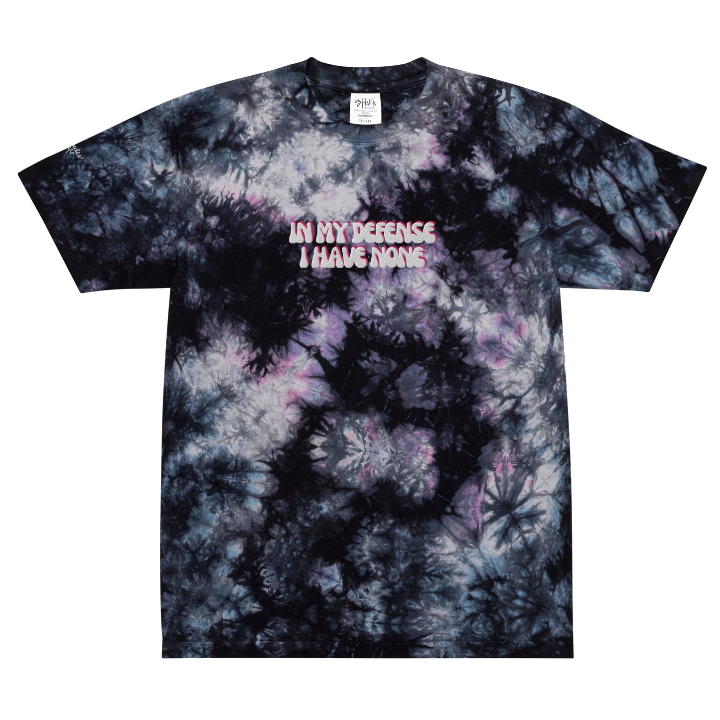 Taylor Swift Eras Tour Oversized tie-dye t-shirt "In my defense I have none"