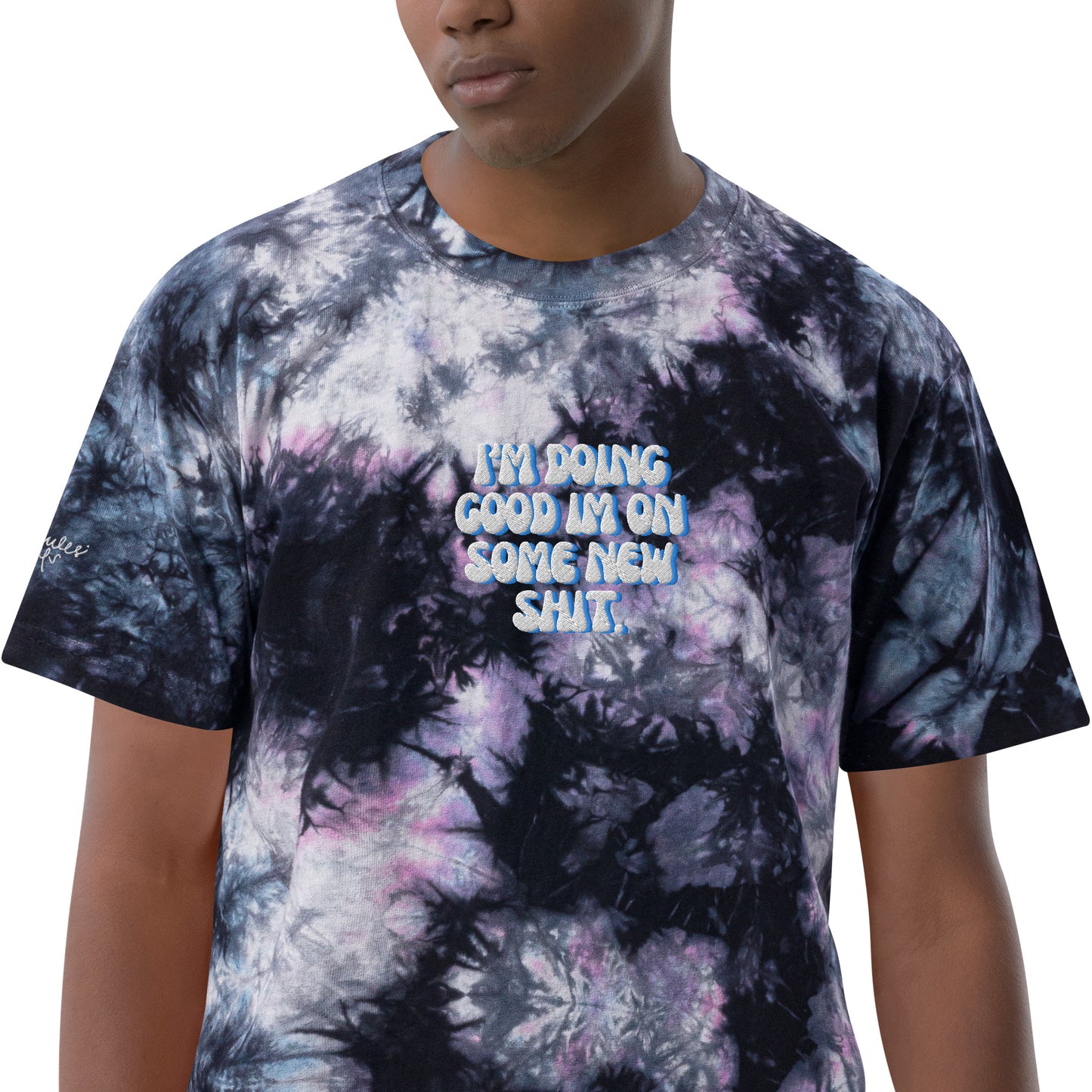 Taylor Swift Eras Tour Oversized tie-dye t-shirt "I'm doing good I'm on some new shit"