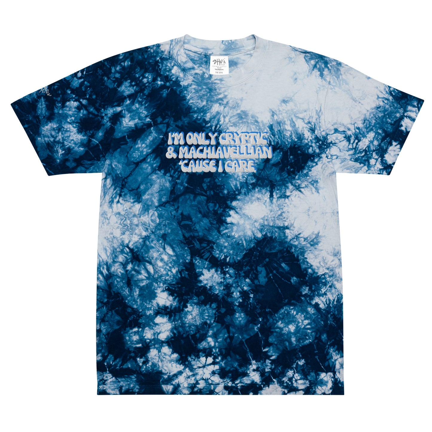 Taylor Swift Eras Tour "I'm only cryptic and Machiavellian 'cause I care" Oversized tie-dye t-shirt