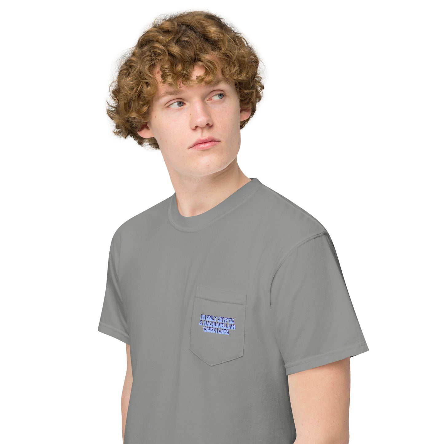 Taylor Swift "I'm only cryptic & Machiavellian 'cause I care" Unisex garment-dyed pocket t-shirt