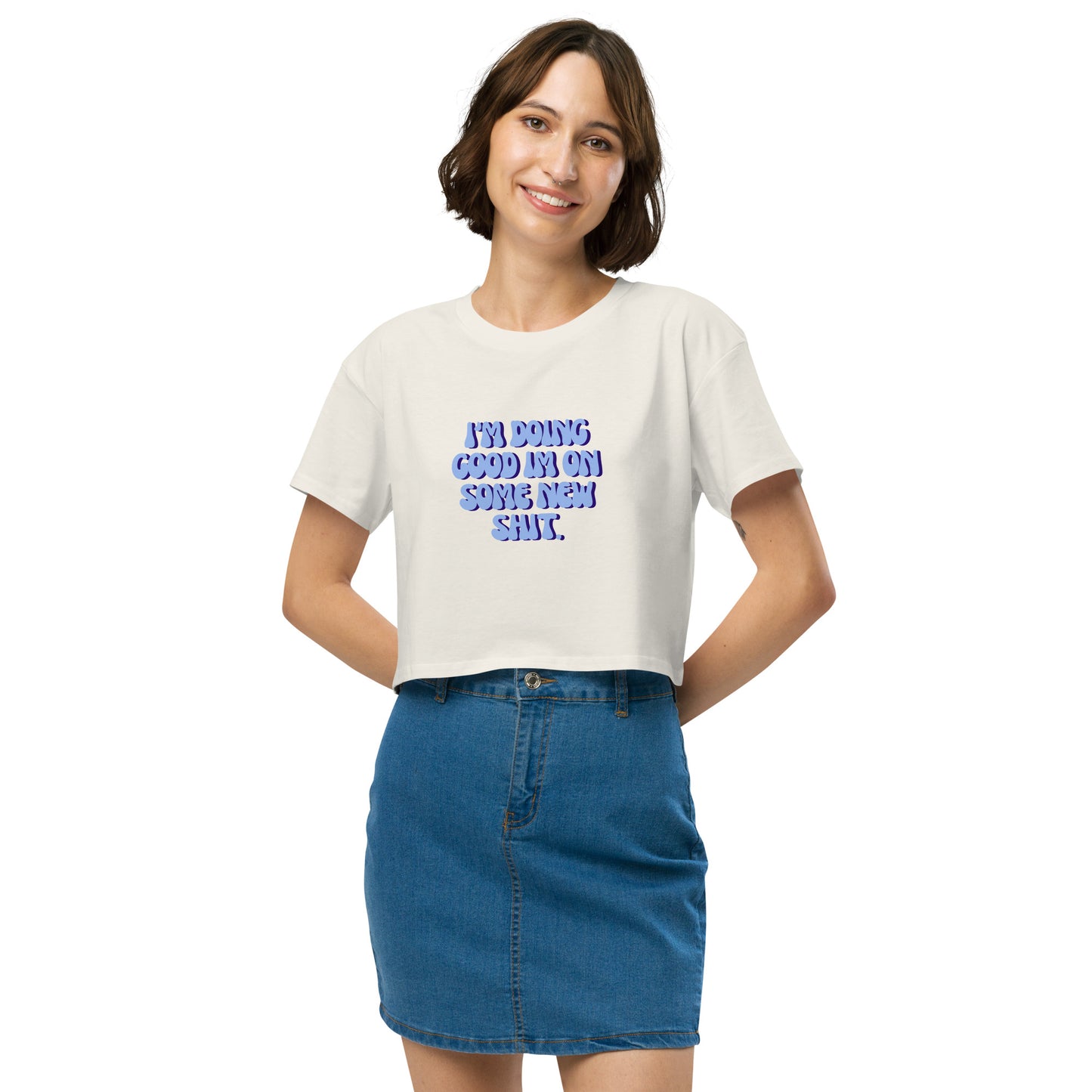 Taylor Swift "I'm doing good I'm on some new shit" Women’s crop top