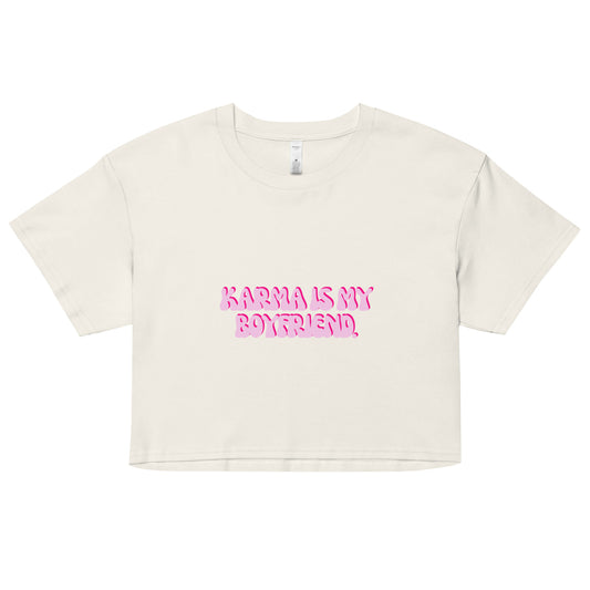 Taylor Swift Eras Tour "Karma is my boyfriend" Women’s crop top