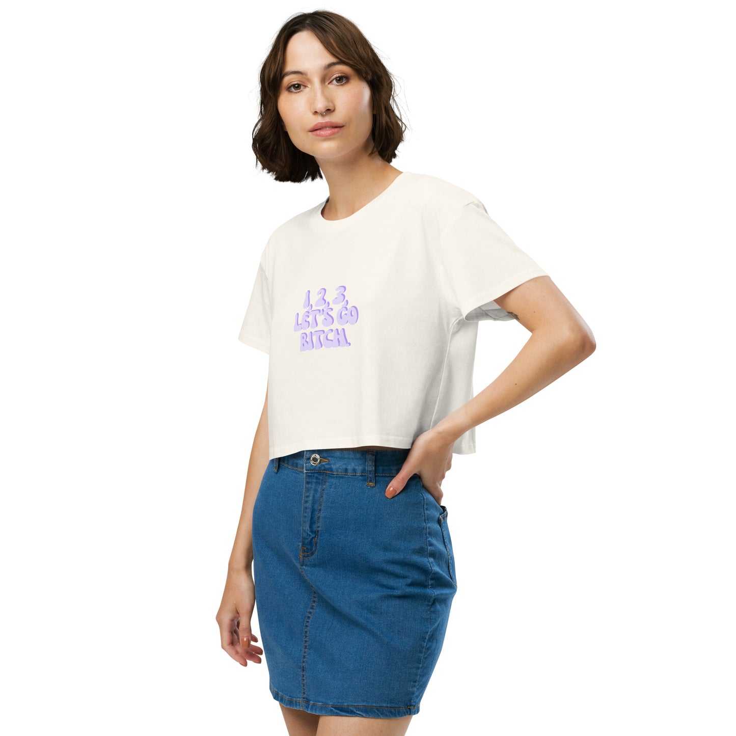 Taylor Swift Eras Tour "1, 2, 3, Let's Go Bitch" Women’s crop top