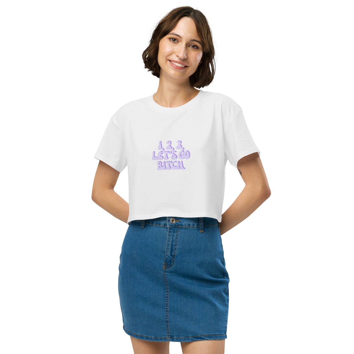 Taylor Swift Eras Tour "1, 2, 3, Let's Go Bitch" Women’s crop top