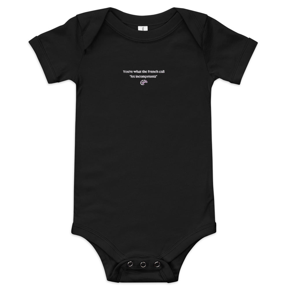 Home Alone "You're What the French Call "Les Incompetents" Embroidered Baby short sleeve one piece