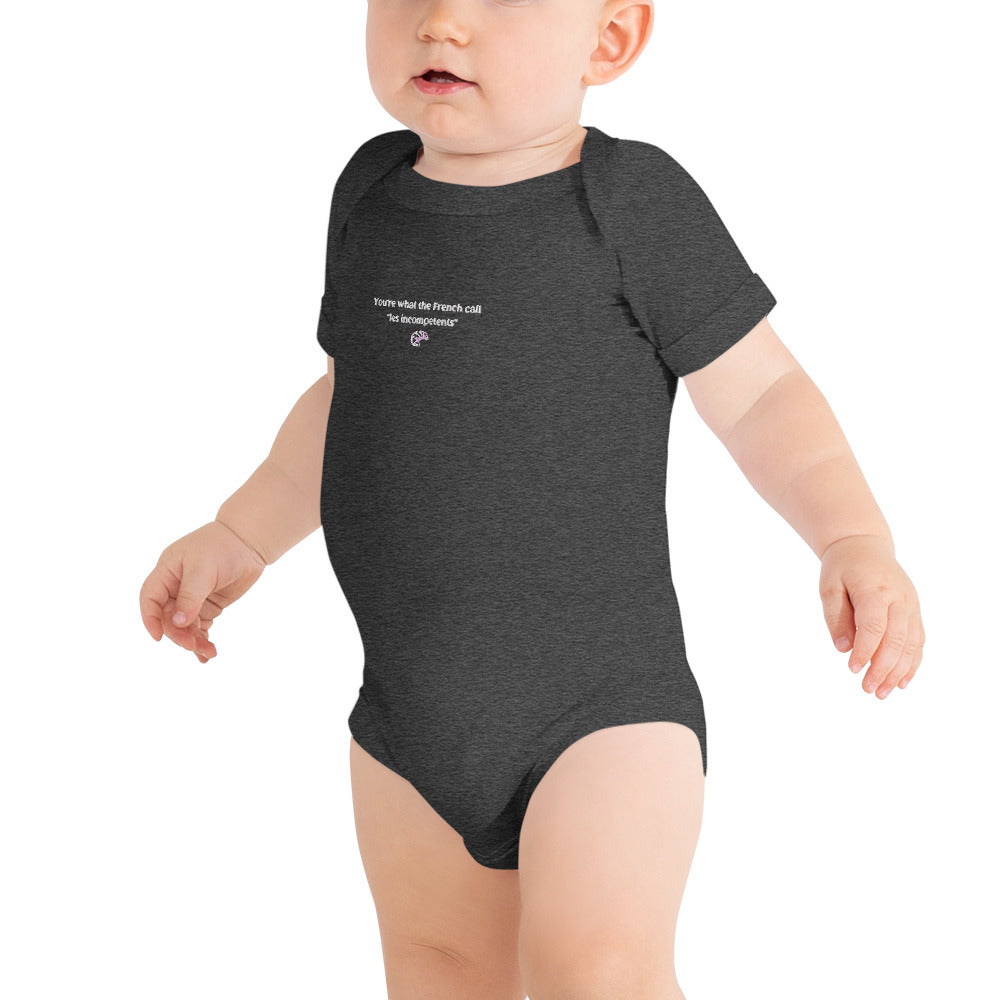 Home Alone "You're What the French Call "Les Incompetents" Embroidered Baby short sleeve one piece