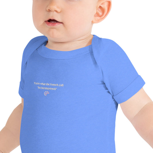 Home Alone "You're What the French Call "Les Incompetents" Embroidered Baby short sleeve one piece