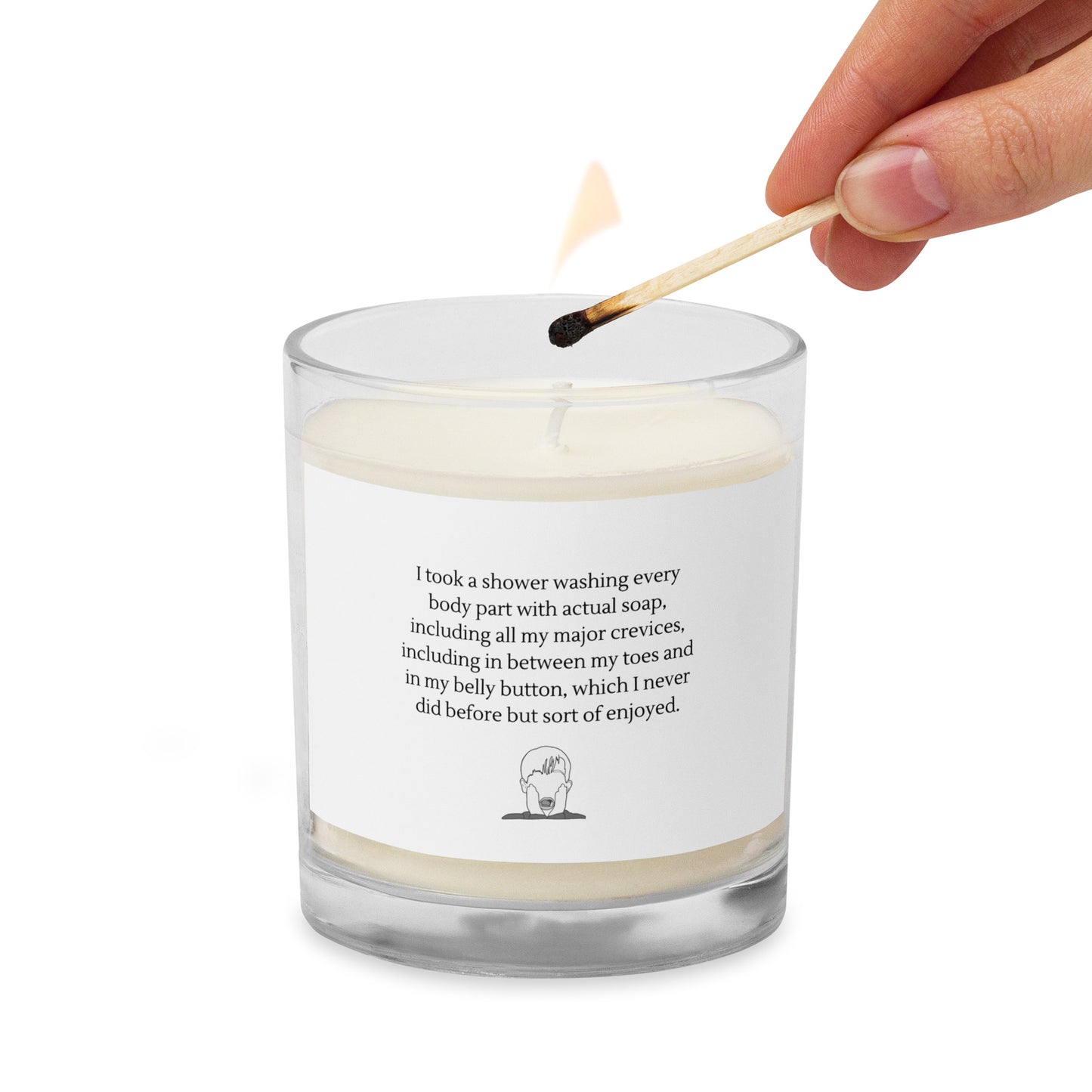 Home Alone "I Took a Shower" Glass jar soy wax candle