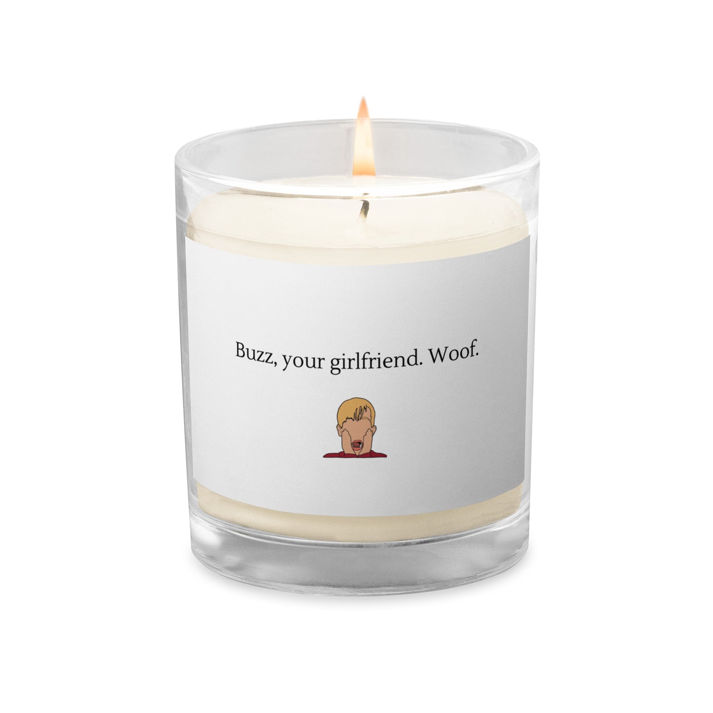 Home Alone "Buzzs Girlfriend" Glass jar soy wax candle