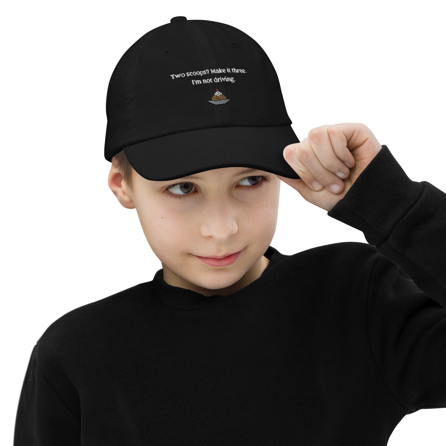 Home Alone "Two scoops? Make it three. I'm not driving." Kevin McCallister Youth baseball cap