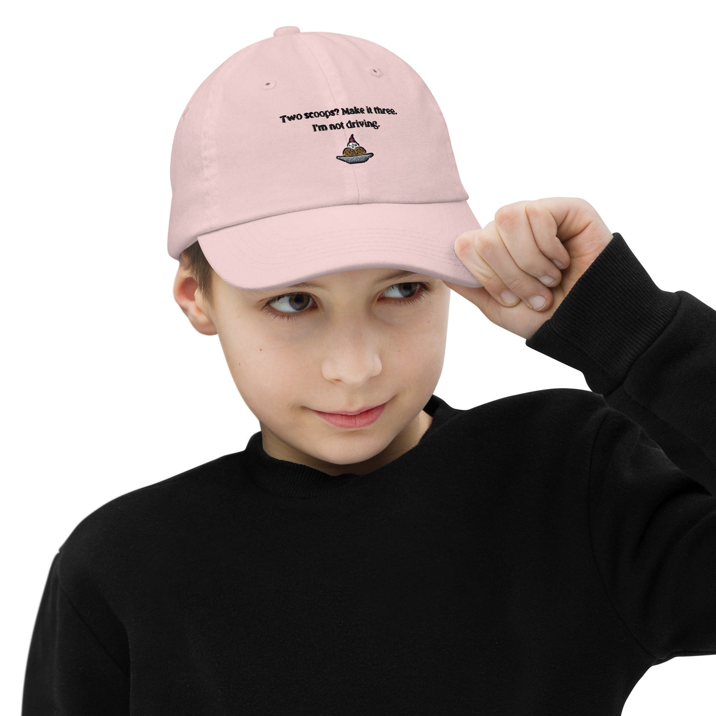 Home Alone "Two scoops? Make it three. I'm not driving." Embroidered Youth baseball cap