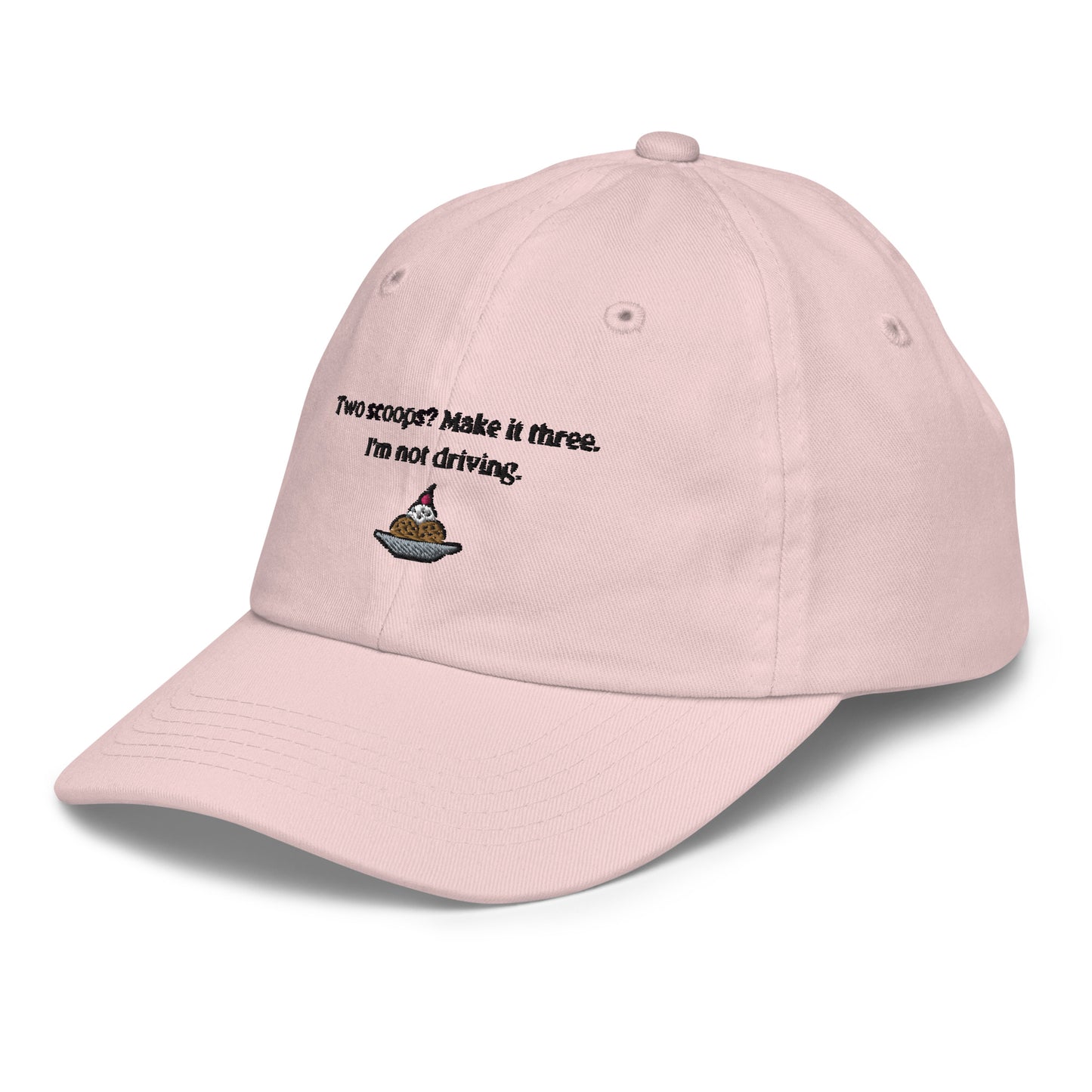 Home Alone "Two scoops? Make it three. I'm not driving." Embroidered Youth baseball cap