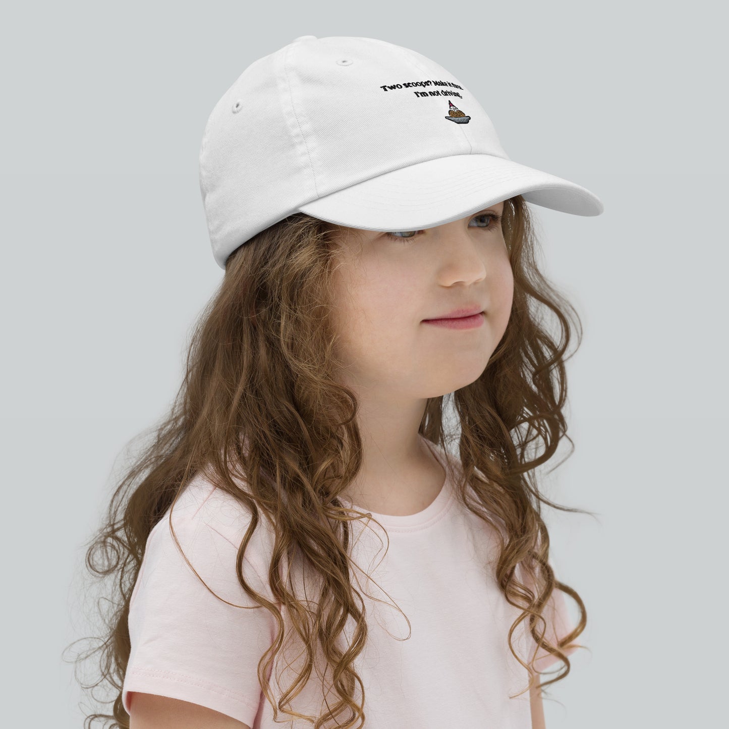 Home Alone "Two scoops? Make it three. I'm not driving." Embroidered Youth baseball cap